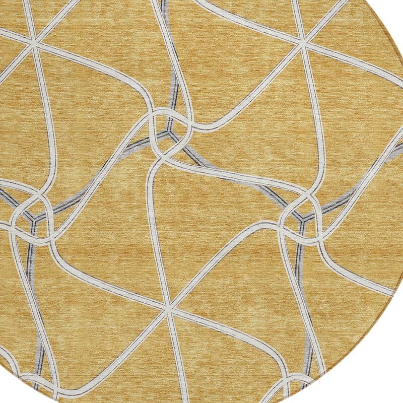 HomeRoots Geometric Contemporary Rectangle Outdoor Rug
