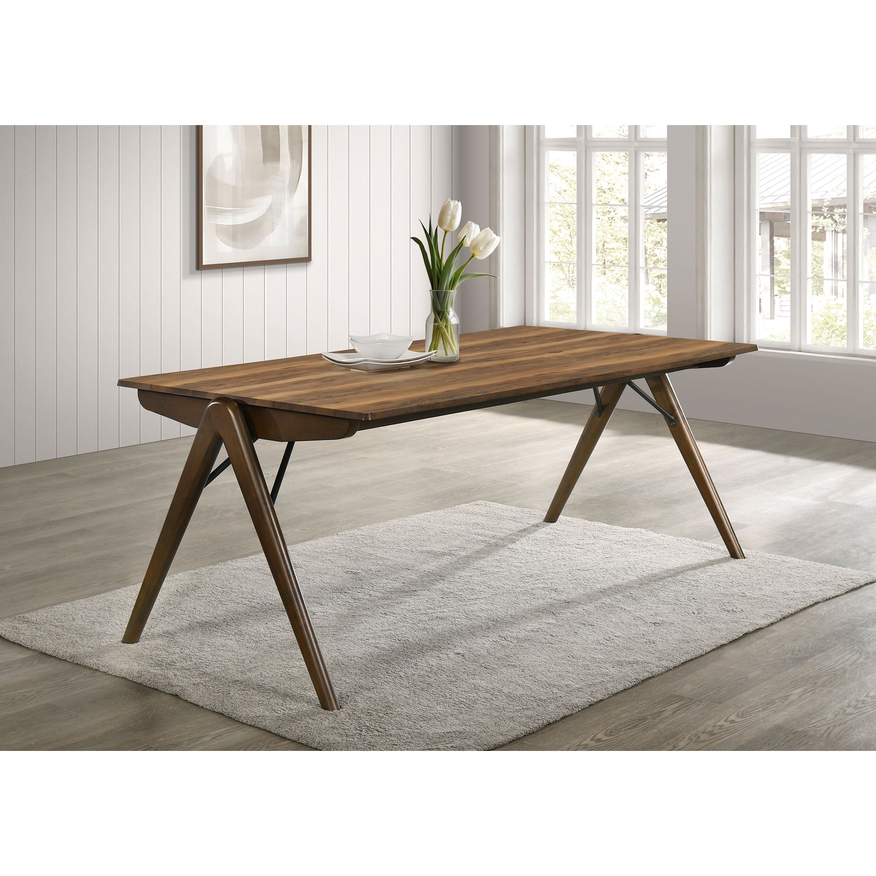 Randolph 82-inch Smart Top Rectangular Dining Table Sheesham and Brown