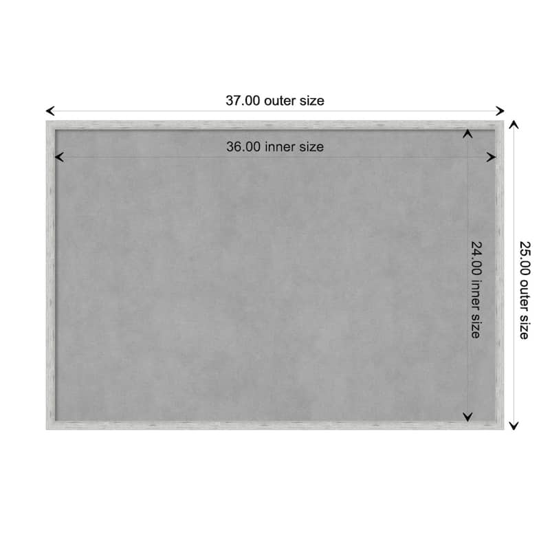 Amanti Art Imprint Silver Framed Magnetic Board - Board Size 36x24