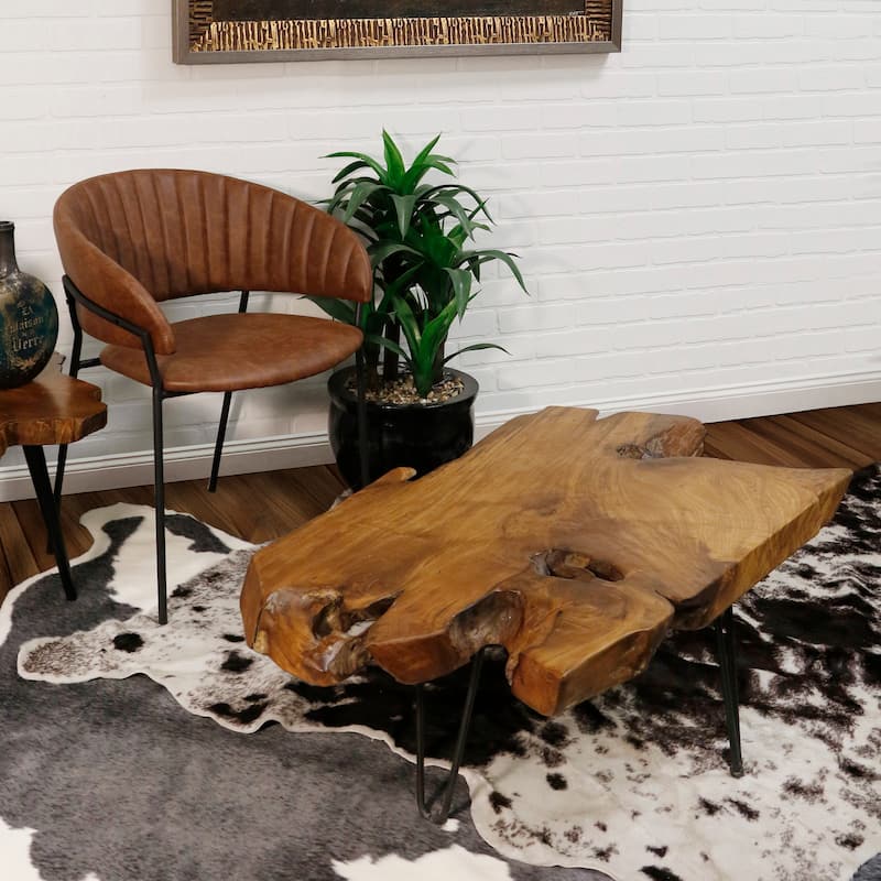 StyleCraft Badang Natural Lacquer Carving Coffee Table