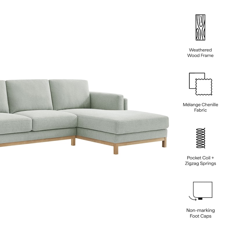 Roscoe Right-Facing Upholstered Sectional Sofa with Chaise