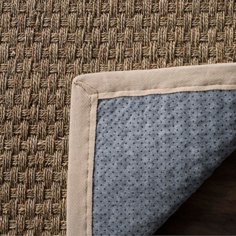SAFAVIEH Natural Fiber Marina Basketweave Seagrass Rug