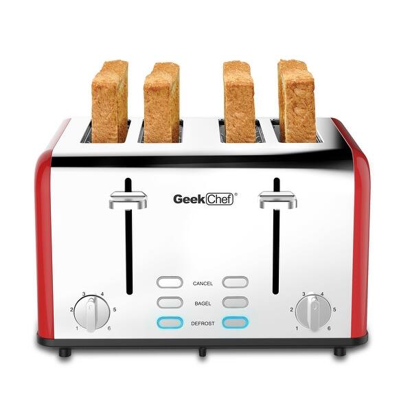 4 Slice Toaster ExtraWide Slots Stainless Steel Toaster Bed Bath