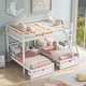preview thumbnail 2 of 18, Full Over Double Twin Storage Bunk Bed with Drawers White