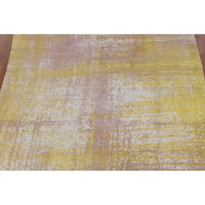 All-Over Abstract Modern Area Rug Hand-Knotted Wool Carpet - 4'10"x 7'9"