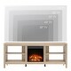 preview thumbnail 28 of 43, Wood Fireplace TV Stand for 75 Inch TV Entertainment Center, 70 Inch
