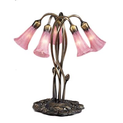 Meyda Tiffany Stained Glass / Tiffany Table Lamp from the Lilies