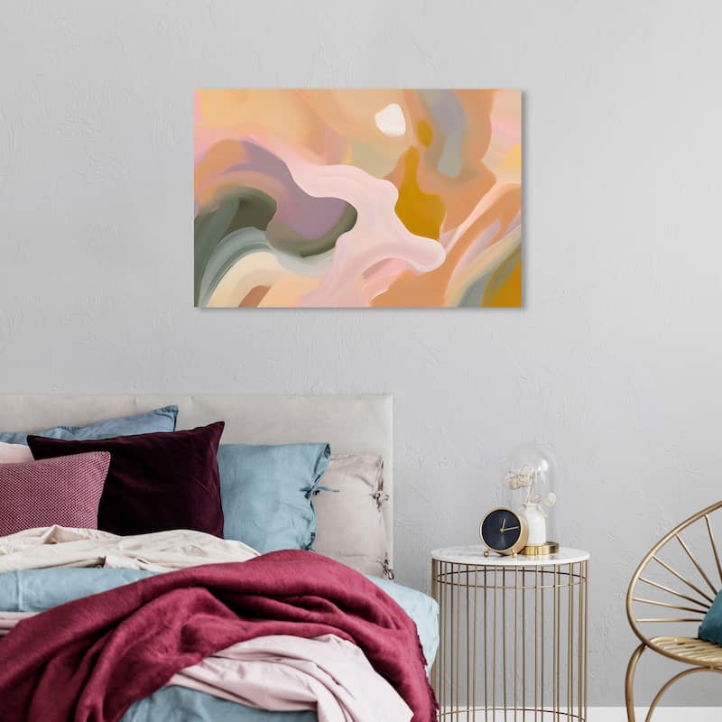 Wynwood Studio Abstract Sweet Mustard Abstract Brown and Ochre Modern & Contemporary Wall Art Canvas Print - 24 x 36