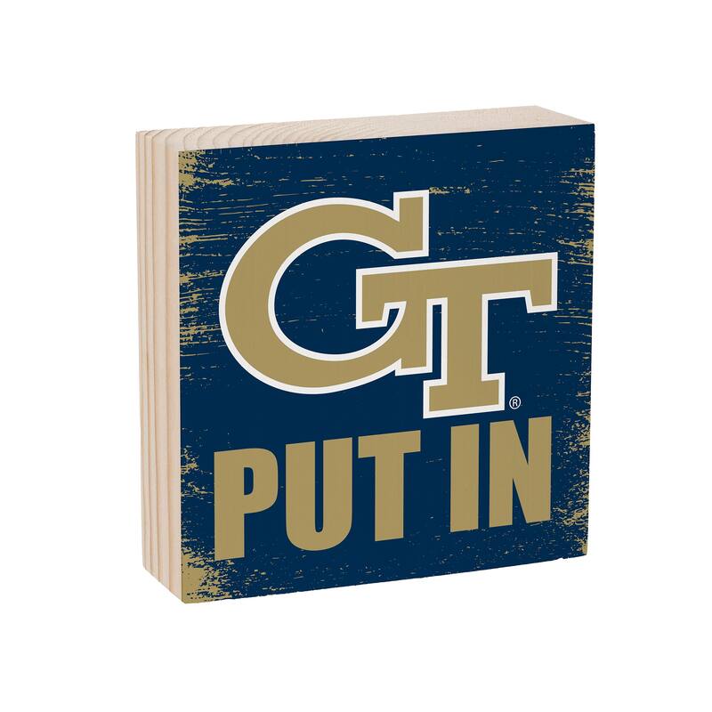 Georgia Tech Wooden Tabletop Mantel Shelf Sign
