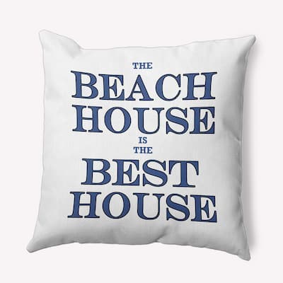 Beach House Best House Polyester Indoor/Outdoor Pillow