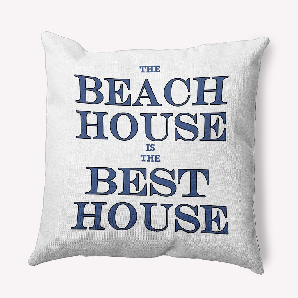 Beach House Best House Polyester Indoor/Outdoor Pillow