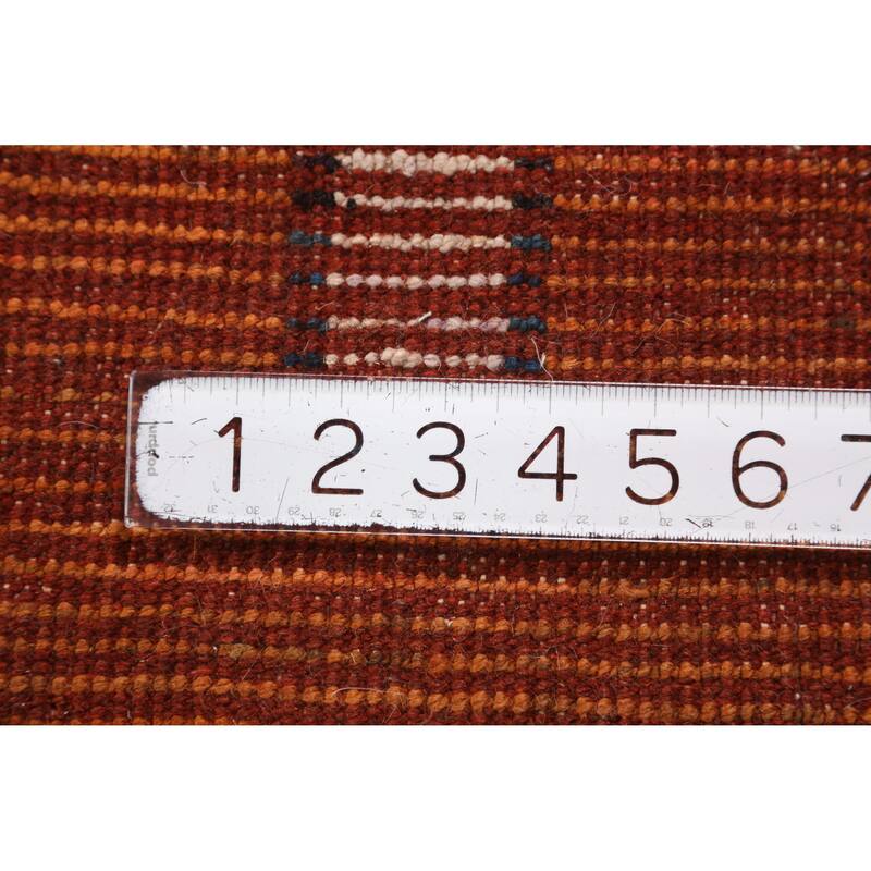 Orange Moroccan Oriental Runner Rug Handmade Tribal Wool Carpet - 2'11" x 9'10"
