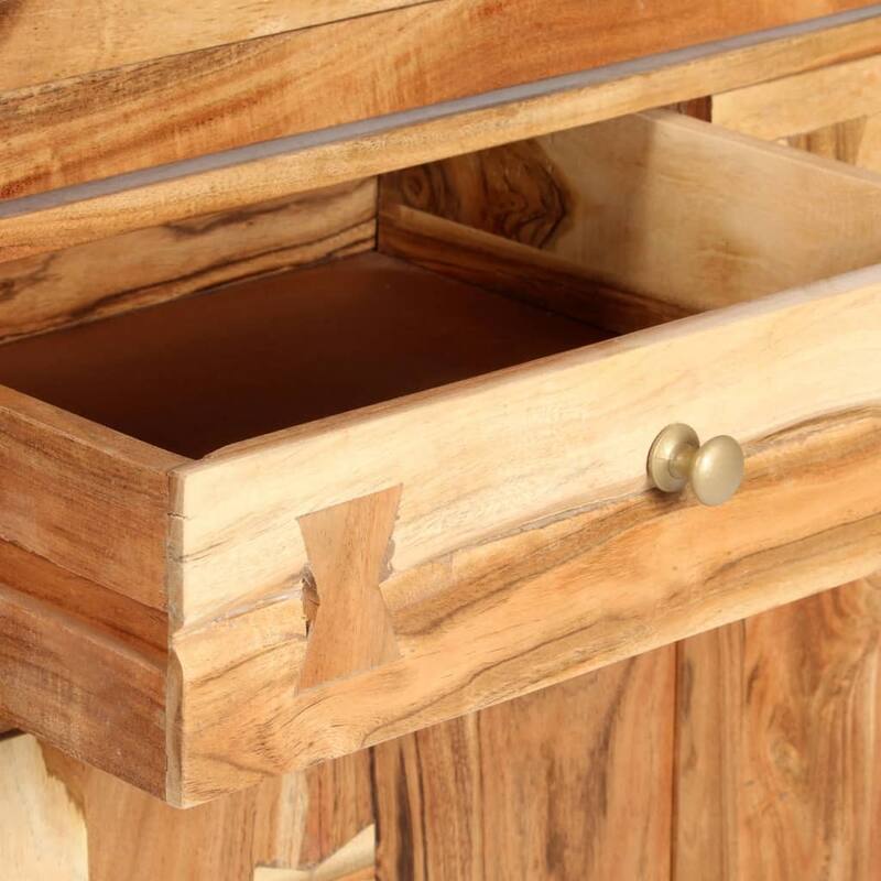 vidaXL Cabinet Sideboard Unit Cupboard Side Cabinet for Living Room Solid Wood
