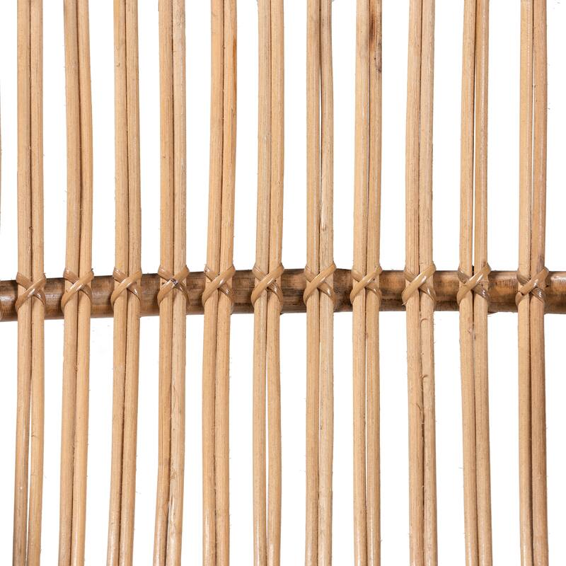 Blanca Modern Bohemian Natural Rattan Accent Chair