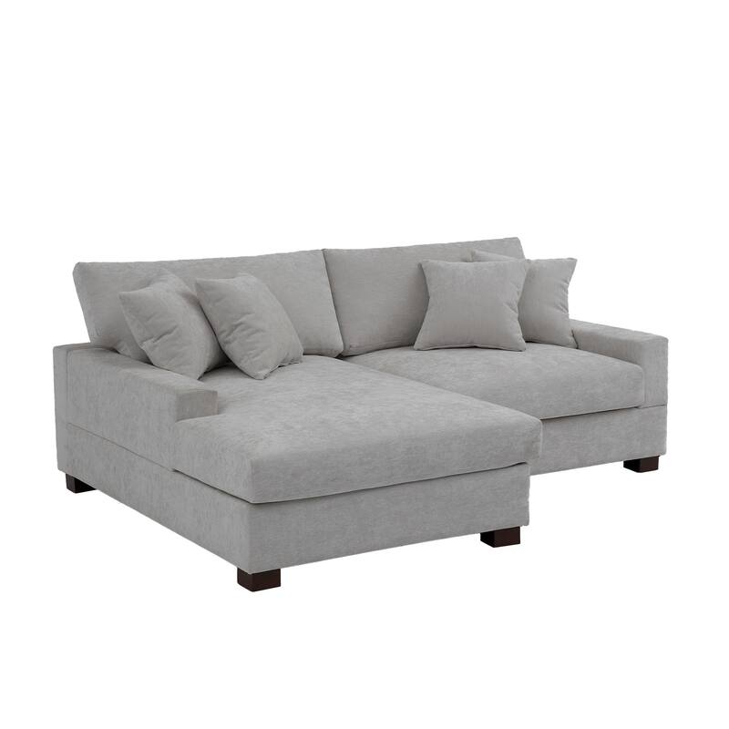 Oversized Modern Chenille Modular Sectional Sofa with Chaise