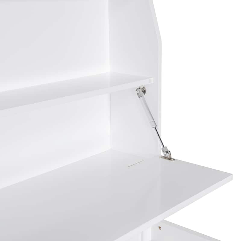 Wooden LED Platform Bed Frame with Pull Out Trundle, Drawers and Storage Headboard