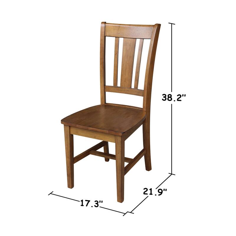 International Concepts Solid Wood San Remo Splatback Chairs - Set of 2
