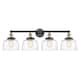 Option Black Antique Brass / Clear Deco Swirl