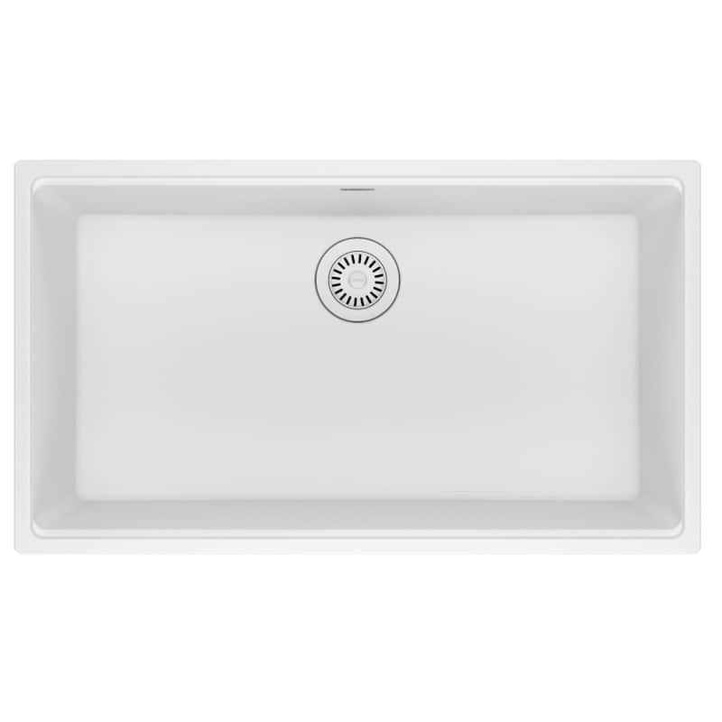 Franke MAG11031 Maris 33" Undermount Single Basin Granite Kitchen Sink - Polar White