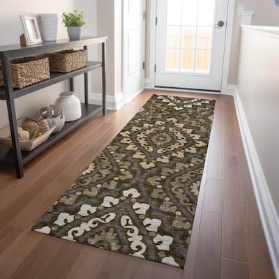Premium Washable Super Soft Diamond Medallions Mayfield Rug