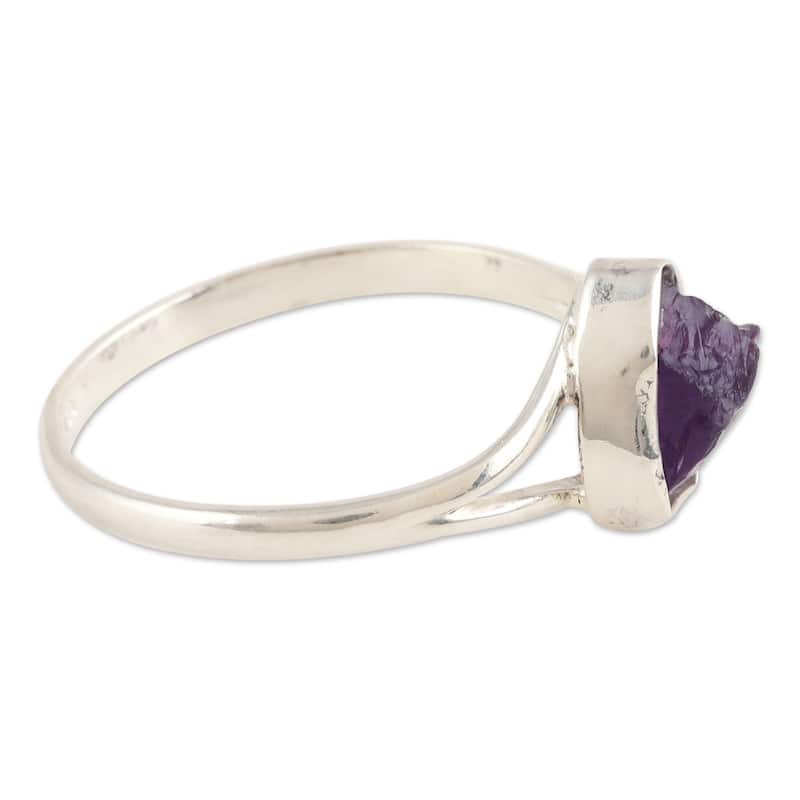 Novica Handmade Graceful Magic Amethyst Single Stone Ring