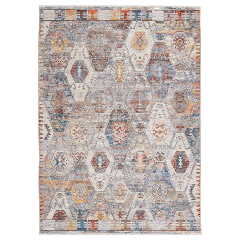 Strata Medallion Multicolor/ Ivory Area Rug - 9'3"X13'3" - Rectangle