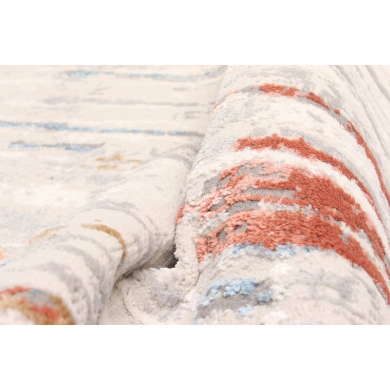 ECARPETGALLERY Machine Made Juniper Ivory Area Rug