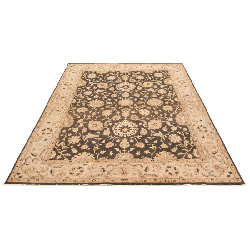 ECARPETGALLERY Hand-knotted Chobi Finest Black Wool Rug - 8'8 x 11'7