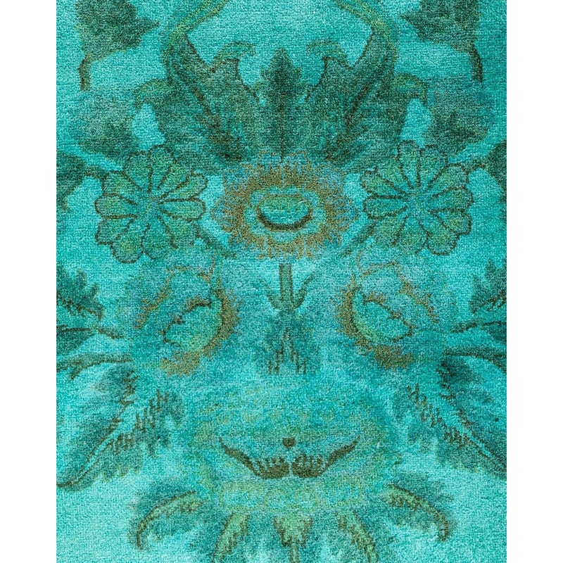 Contemporary Overdyed Wool Hand Knotted Area Rug - 6' 9" x 9' 10"