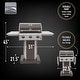 preview thumbnail 75 of 79, Kenmore 3 Burner Pedestal Grill with Foldable Side Shelves - product size:1298*613*1145mm,