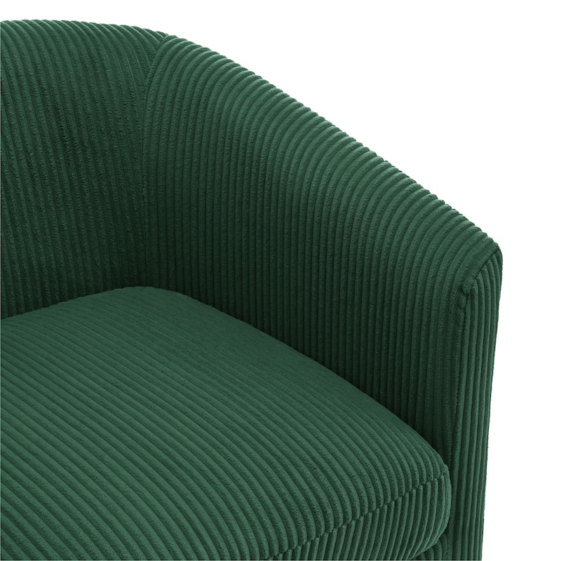 Modern Round Swivel Accent Chair Set of 2 Barrel Chair for Living Room