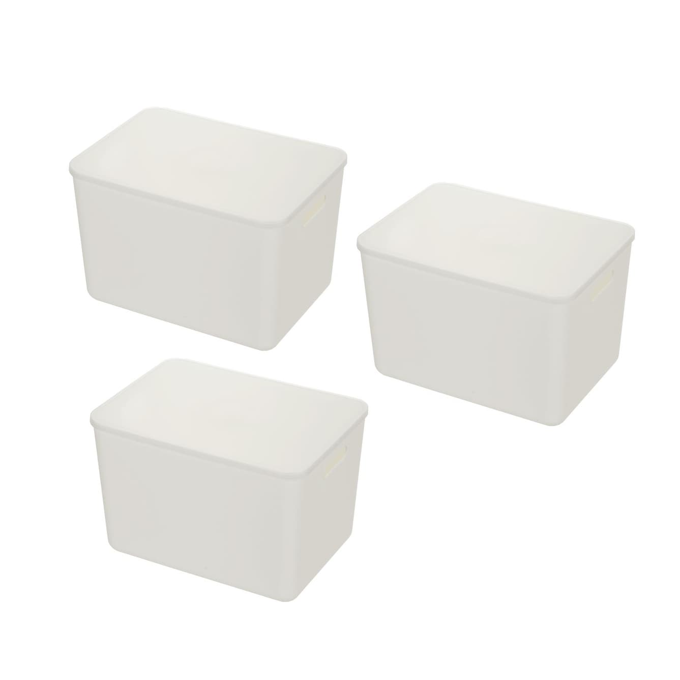 YBM Home Stackable Plastic Storage Bin with Lid, White - On Sale - Bed Bath  & Beyond - 33213229