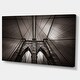 preview thumbnail 7 of 9, Designart "Brooklyn Bridge in NYC USA" Extra Large Cityscape Wall Art on Canvas