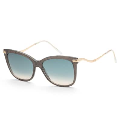 Jimmy Choo Women's Steff 55mm Grey Gold Glitter Sunglasses STEFFS-0P4G-I4