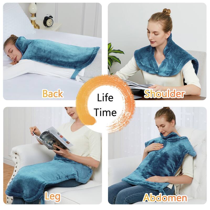 Electric Heating Pad for Back Pain Relief, 22" x 33" Large Size