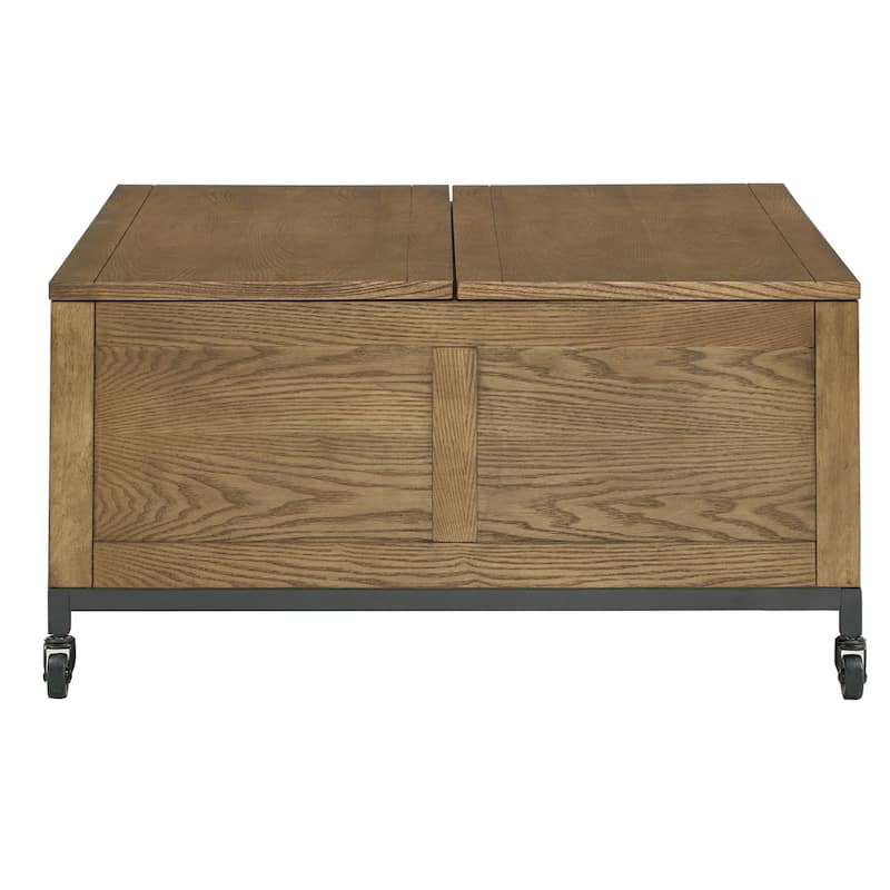 Shay Square Storage Trunk Coffee Table with Caster Wheels by iNSPIRE Q Artisan