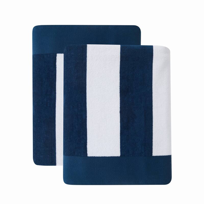 Oceanfront Resort Cabana Stripe 2 Pack Beach Towel - 36x72