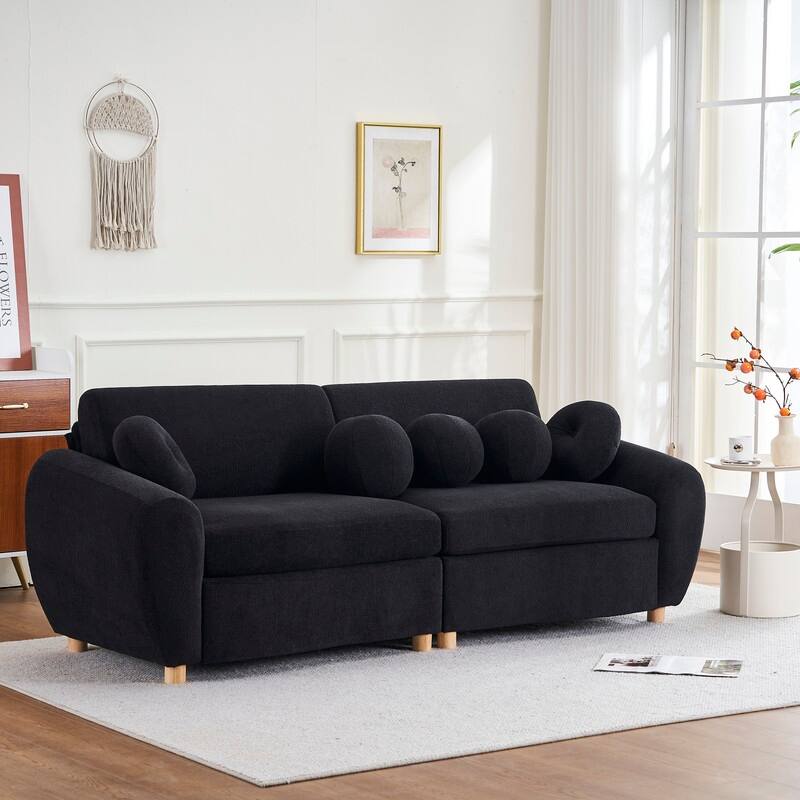 84.60" Chenille/Corduroy Upholstered Sofa
