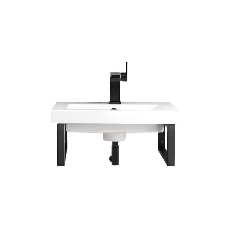 James Martin Vanities 055BK1620WG2 Boston 19-5/8" Rectangular - Matte Black