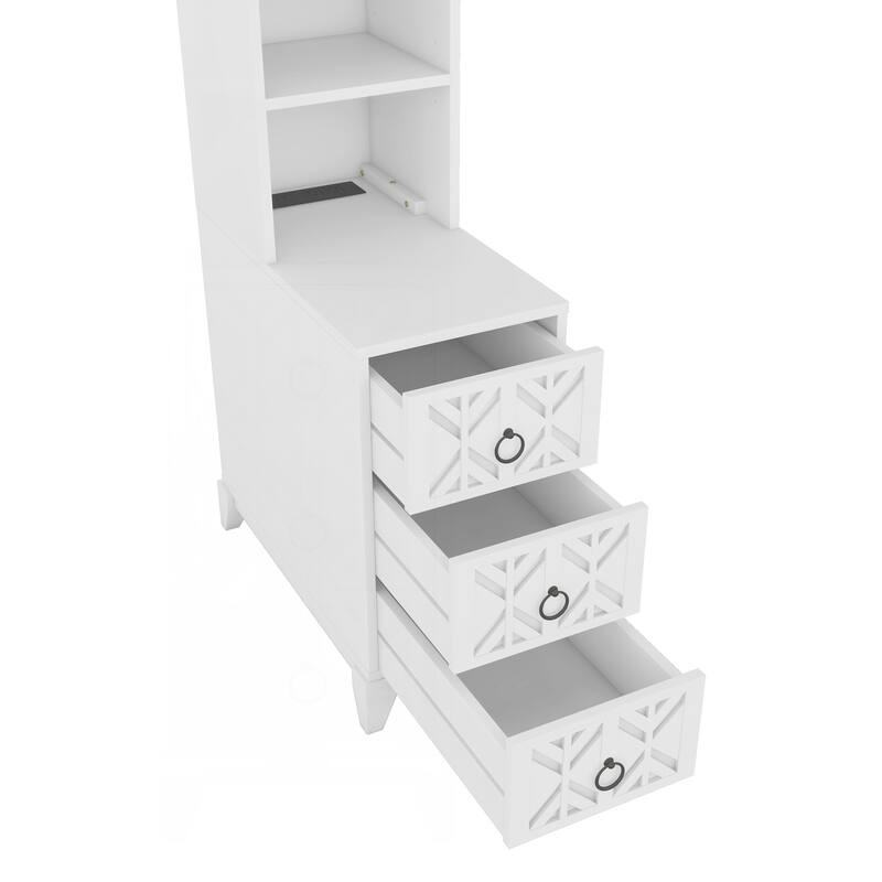 Versatile End Table with Multiple Storage Options and Stylish Design