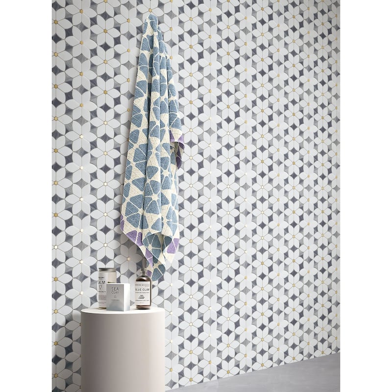 Water Jet 6" x 6" Novelty Mosaic Wall & Floor Tile - Case (10 Sheets)