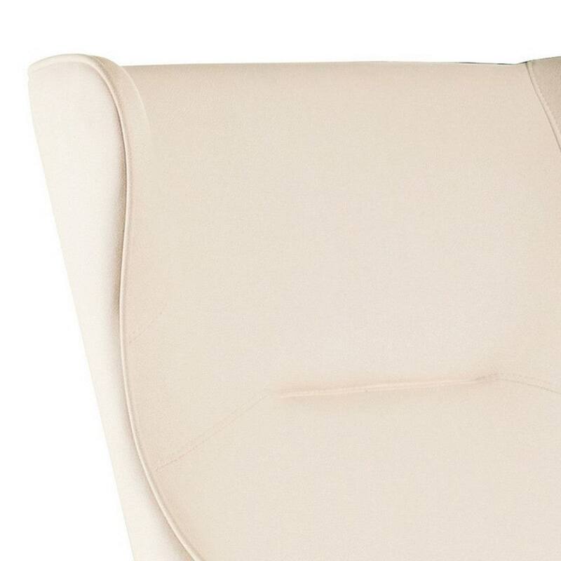 Arlo 33 Inch Accent Chair, Contoured Wingback, Vegan Leather - 26L x 32.5W x 41H, in inches
