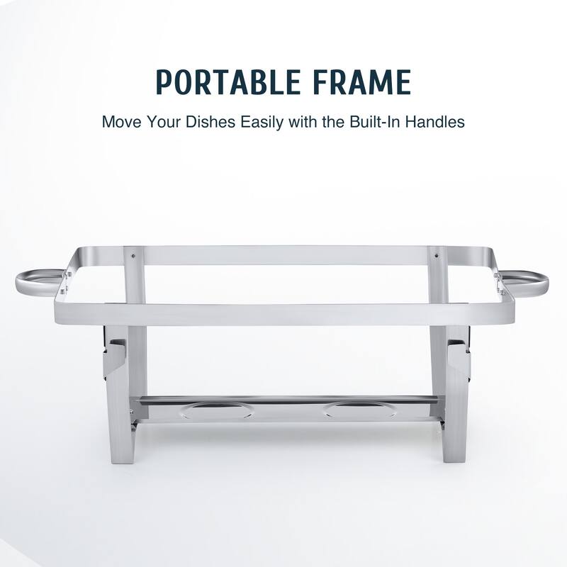 COZ 8 Pack Chafing Dish Buffet Set 9.5 qt Catering Food Warmers On