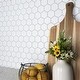 preview thumbnail 12 of 14, Merola Tile Metro Hex 2" Matte White 10.5" x 11" Porcelain Mosaic Tile