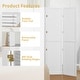 preview thumbnail 12 of 22, 4 Panel Pegboard Display Room Divider 5.6 FT Wooden Foldable Privacy Screen, Wood Room Divider