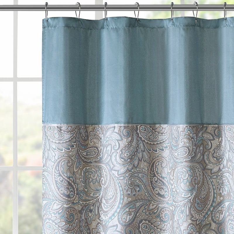Madison Park Whitman Jacquard Shower Curtain