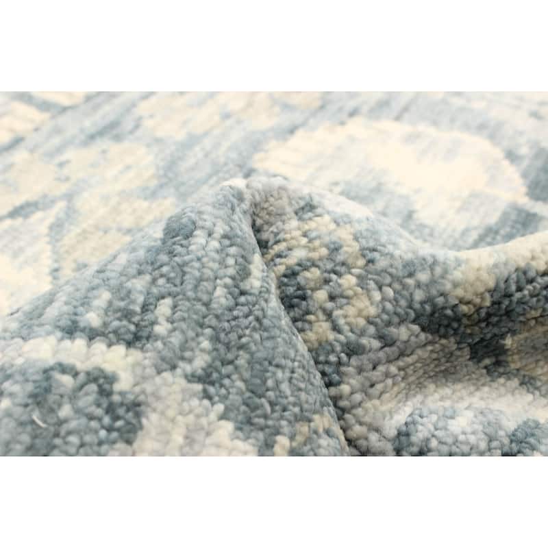 ECARPETGALLERY Hand-knotted Mystique Teal Wool Rug - 2'10 x 9'8
