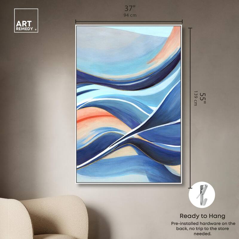 Glowing Blue II Canvas by Art Remedy