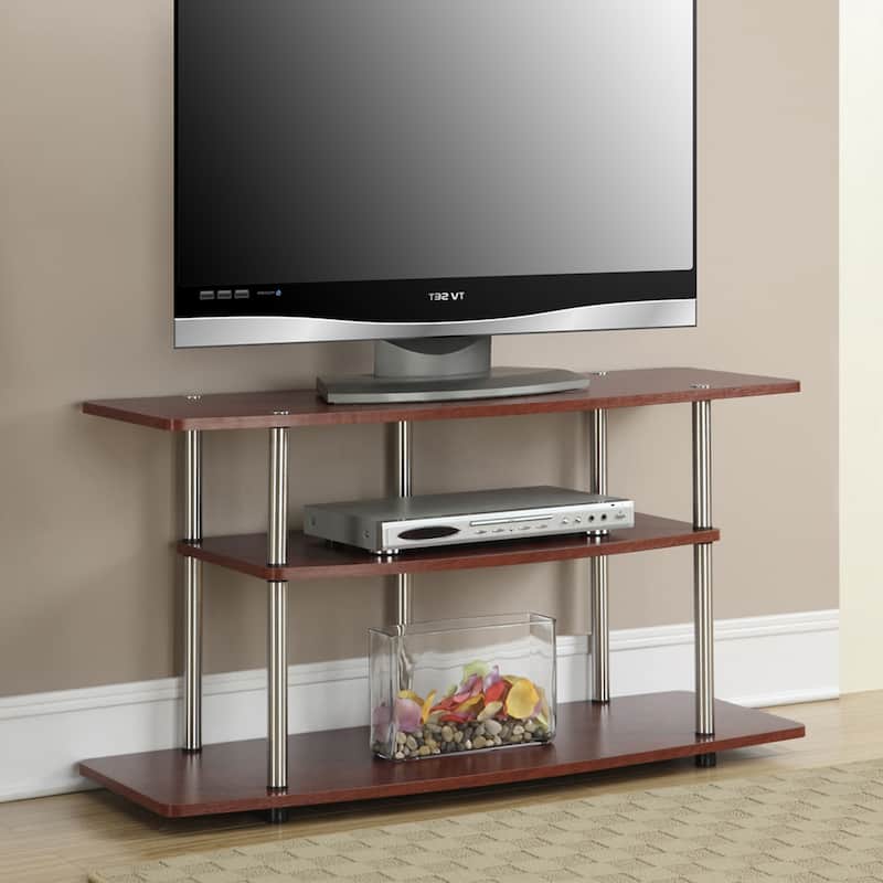 Convenience Concepts Designs2Go No Tools 3 Tier Wide TV Stand - Cherry