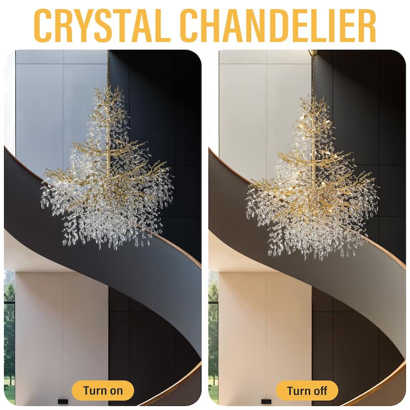 KAYLA 39.3-90.5in HorseshoeMountain ShapeChandelier